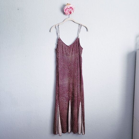 Rag & Bone Dirdre Wine Polka Dot Tank Dress - Picture 2 of 10